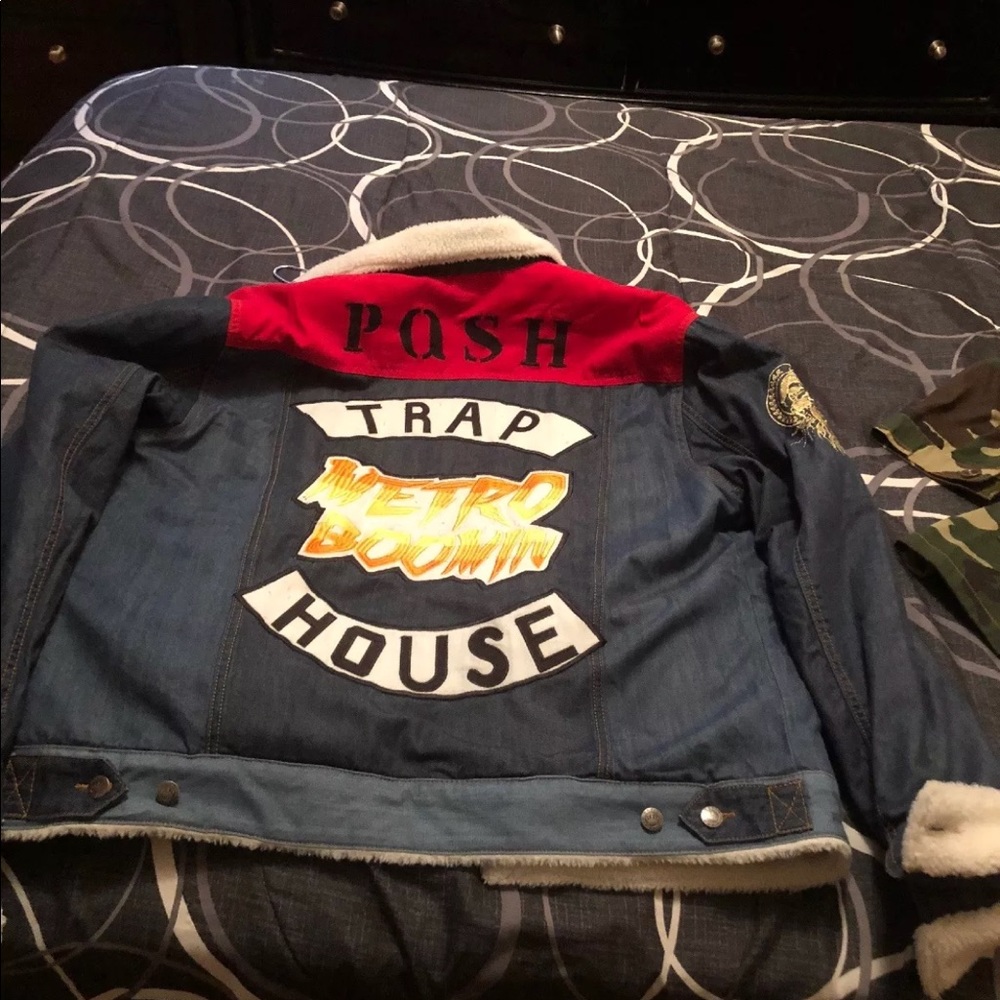 POSH sheepskin jean jacket brand new